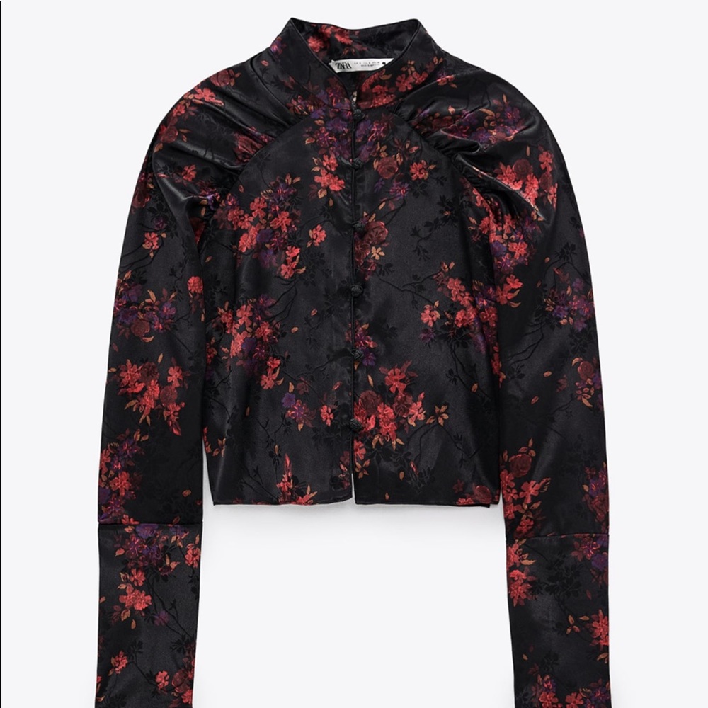 Zara Jacquard top
